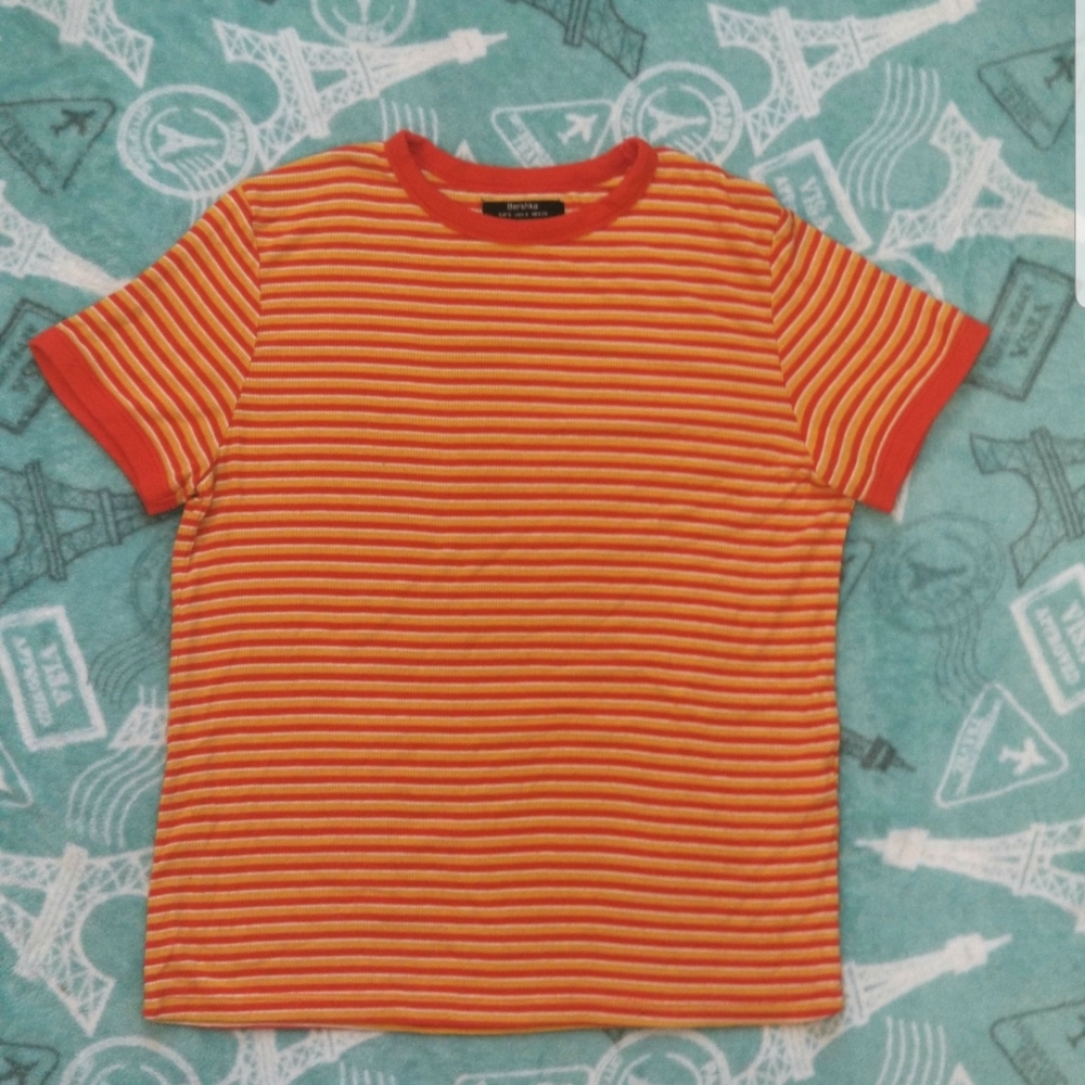 Orange and Yellow Striped Shirt